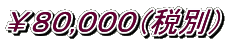 ￥８０,０００（税別）