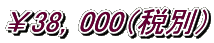 ￥38，000（税別）